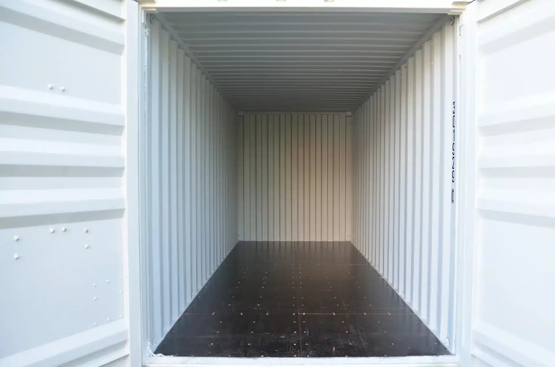Intérieur conteneur High cube neuf premier voyage blanc , container maritime neuf pour stockage de produits, transformation de conteneur